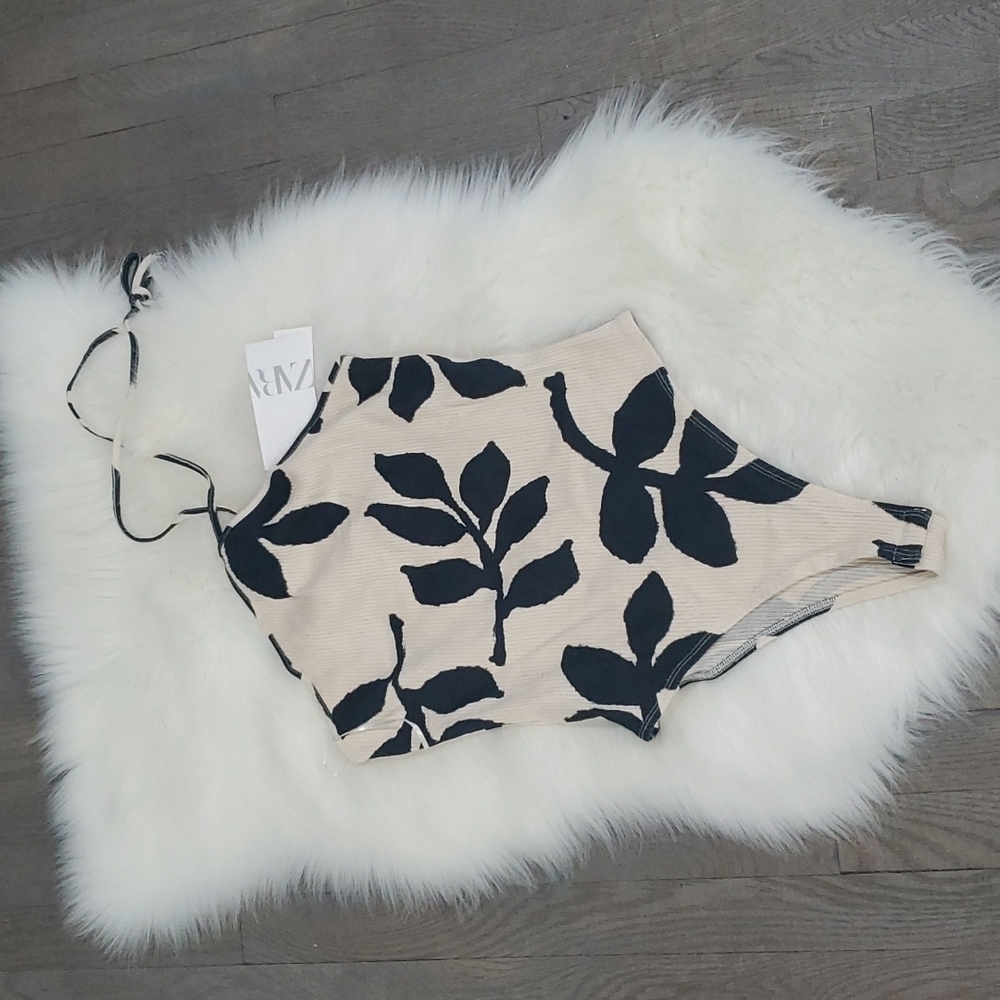 NWT Zara printed halter neck bodysuit - Picture 10 of 10